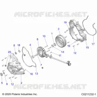 ENGINE, STATOR COVER AND FLYROUE