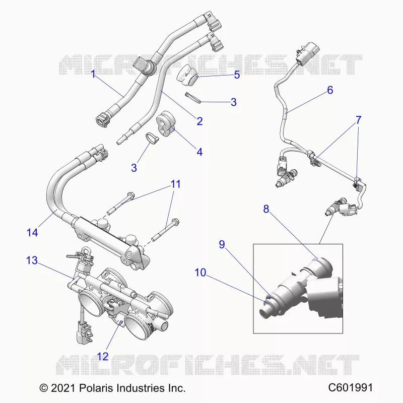 SYSTÃˆME D'ALIMENTATION, RAIL, LINES AND THROTTLE BODY