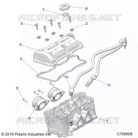 ENGINE, THROTTLE BODY AND COUVERCLE SOUPAPE