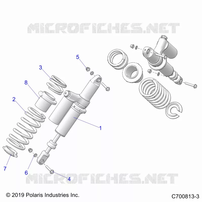 SUSPENSION, REAR SUPPORT AMORTISSEUR 