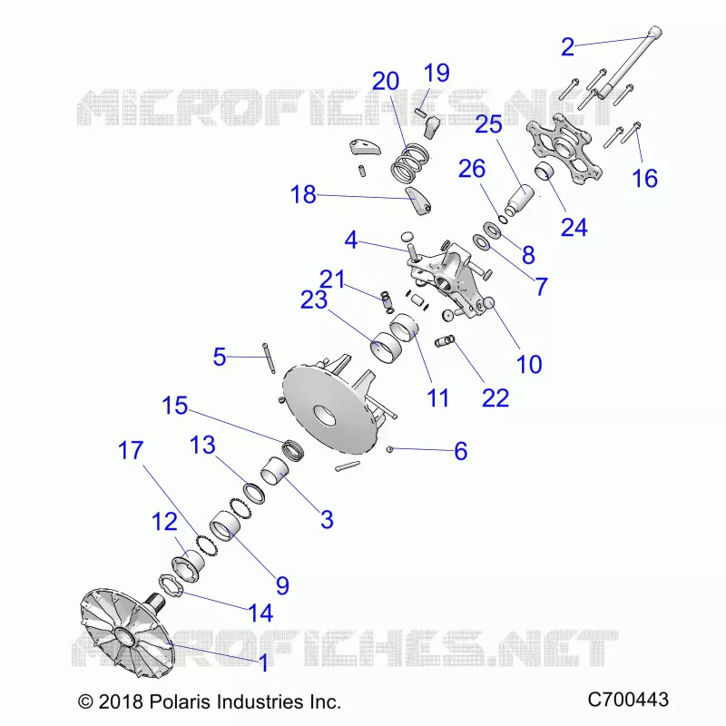 SYSTEME DE TRANSMISSION, PRIMARY CLUTCH