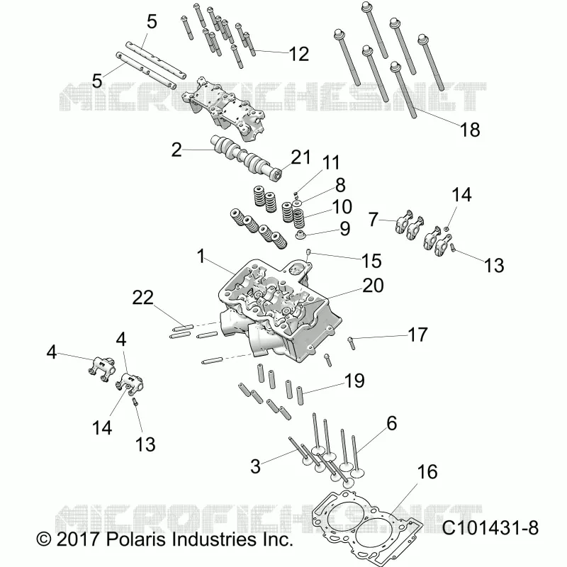 CYLINDRE HEAD, CAM AND VALVES