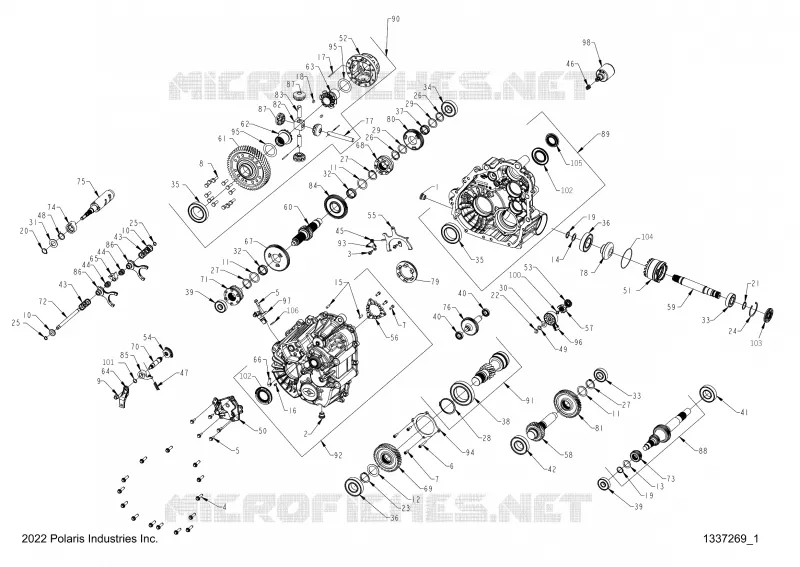 SYSTÃˆME DE TRANSMISSION, GEARCASE, MAIN
