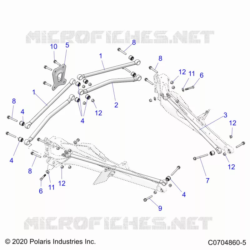 SUSPENSION ARRIERE TRAILING ARMS MOUNTING