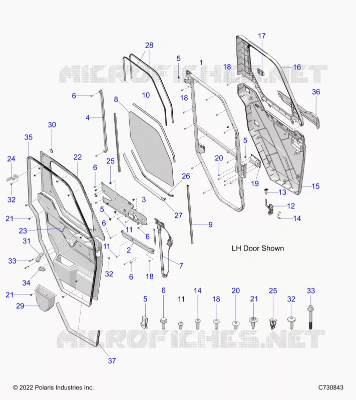 PORTES, FRONT, CRANK