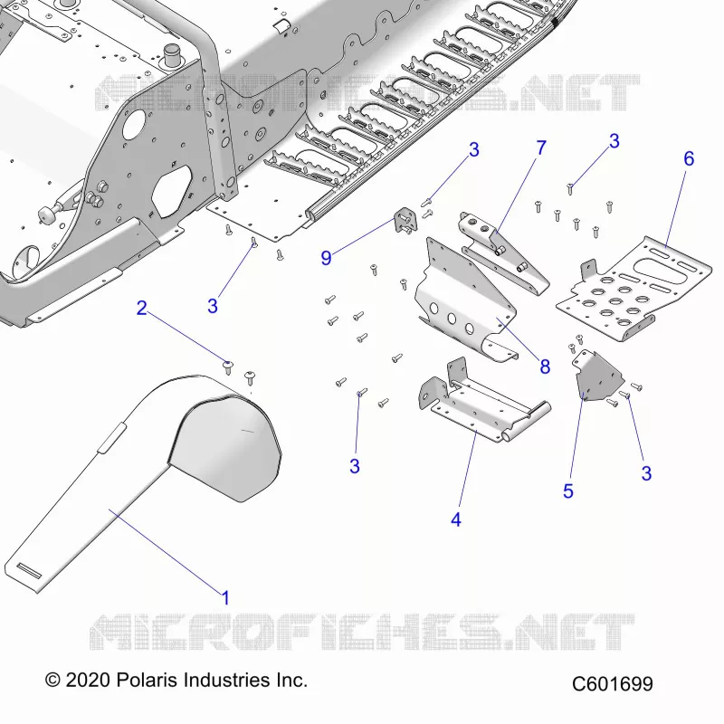 CHASSIS, FOOTREST-LH AND PROTECTION D'EMBRAYAGE