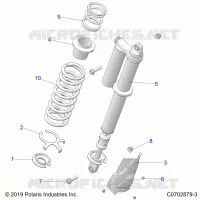 SUSPENSION, REAR SUPPORT AMORTISSEUR , STANDARD/PREMIUM