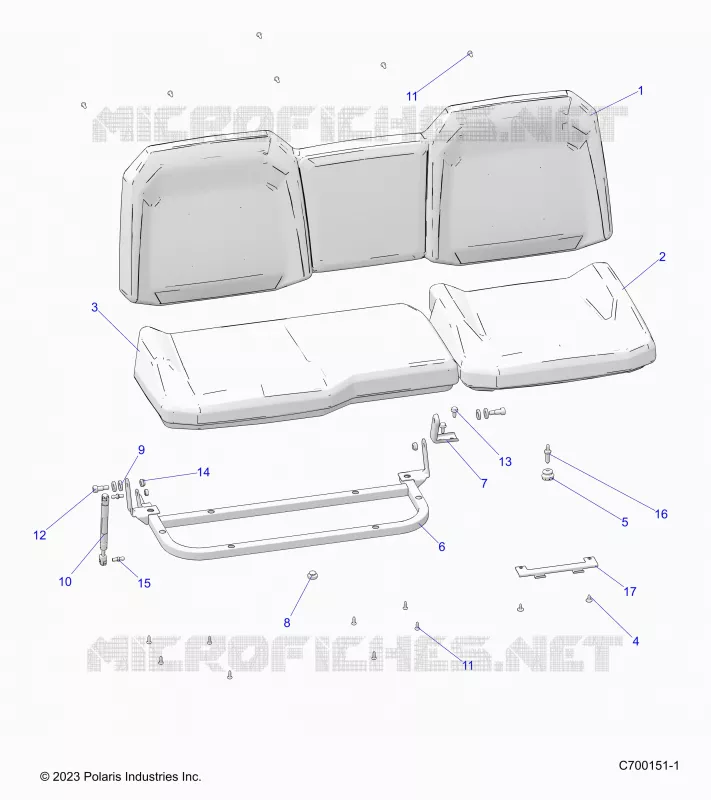 SIEGE ASM. REAR