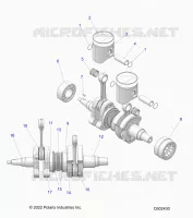 ENGINE, PISTON AND VILEBREQUIN