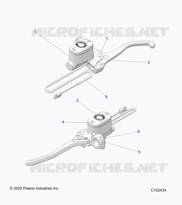 FREIN AVANT BRAKE LEVER AND MASTER CYLINDER