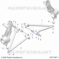 SUSPENSION, A-ARM AND SUPPORT MOUNTING