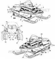 EMBLEMES 600 XCR 0975677, 600 XCR SE H975677 and EUROPEAN 600 XCR SE E975677 (4937963796A013)