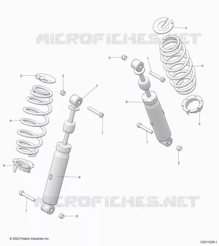 SUSPENSION ARRIERE SHOCK AND MOUNTING