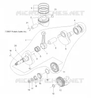 MOTEUR, VILEBREQUIN AND PISTON