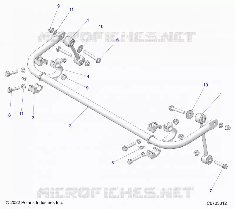 SUSPENSION, BARRE STABILISATRICE, REAR