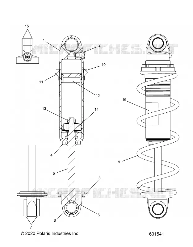 SUSPENSION, AMORTISSEUR AVANT TRACK, MONOTUBE 7045530