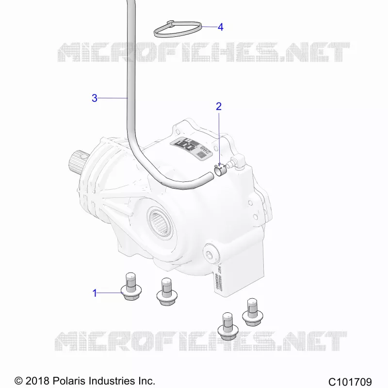 SYSTÃˆME DE TRANSMISSION, GEARCASE MOUNTING, FRONT