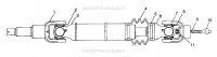 ARBRE DE TRANSMISSION ARRIERE  SPORTSMAN 500 W97CH50A (4939993999B004)