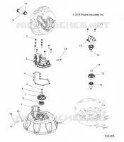 ENGINE, COOLING SYSTEM AND POMPE A EAU