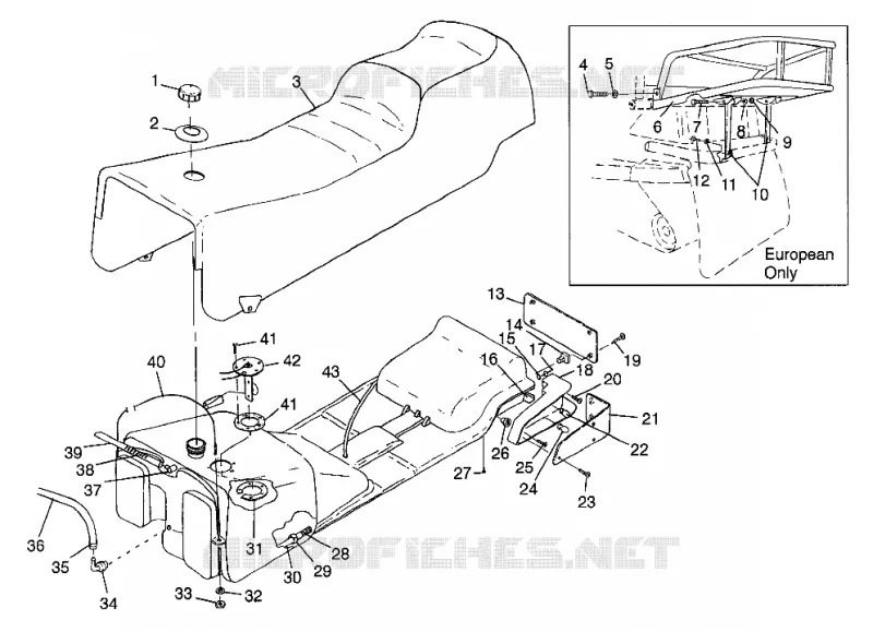 SIEGE ET RESERVOIR CLASSIC TOURING 0983365 and EUROPEAN CLASSIC TOURING E983 (4942484248A006)