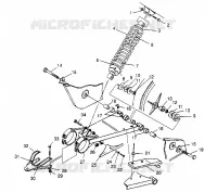 BRAS OSCILLANT ET AMORTISSEUR ARRIERE  (After Serial #2275881) Magnum 2x4 W957544 (4926852685B011)
