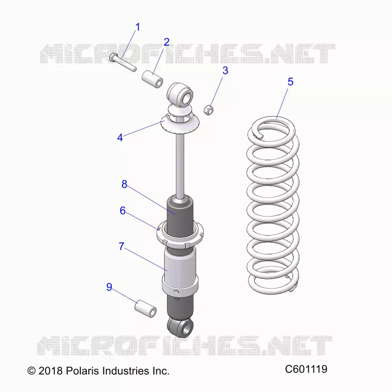 SUSPENSION, AMORTISSEUR ARRIERE TRACK (7043994)