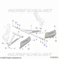 SUSPENSION, A-ARM AND SUPPORT MOUNTING