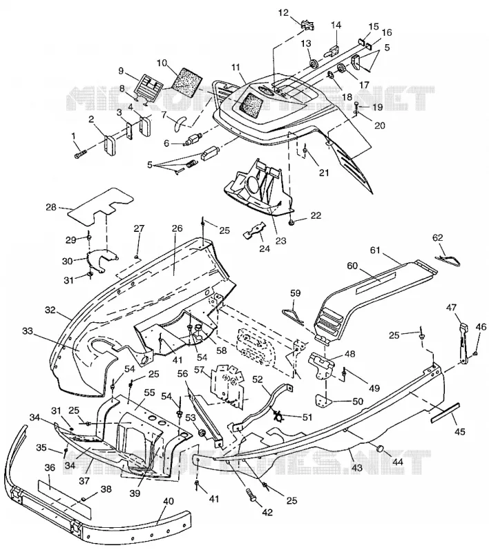 CARROSSERIE AVANT LITE 0973433 and LITE DELUXE 0973431 (4938273827A007)