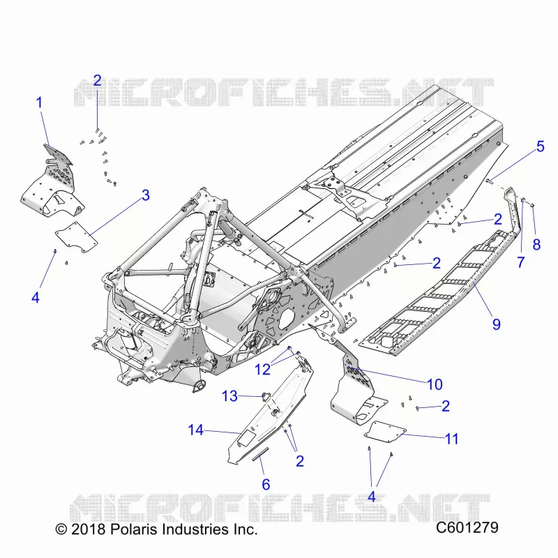 CHASSIS, PROTECTION D'EMBRAYAGE/FOOTRESTS/RUNNING BOARDS