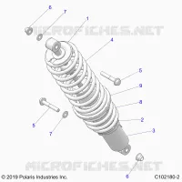 SUSPENSION, REAR SUPPORT AMORTISSEUR 