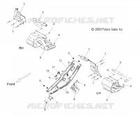 CHASSIS, PROTECTION D'EMBRAYAGE AND REPOSE PIEDS