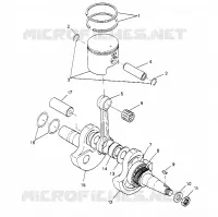 PISTON ET VILEBREQUIN 6X6 300 W948730 (4926792679D005)