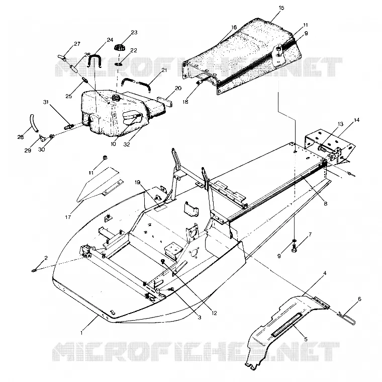 CHASSIS AND SIEGE STARTRAK UPDATED 2/90 (4916811681003A)