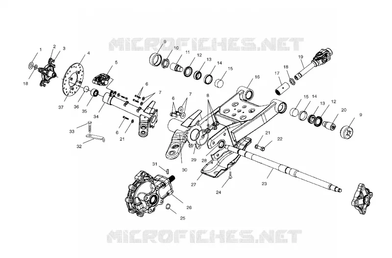 BRAS OSCILLANT/REAR SUPPORT PONT