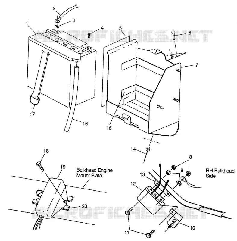 SUPPORT BATTERIE RXL 0976768 (4938523852B014)