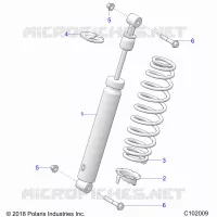 SUSPENSION, AMORTISSEUR AVANT