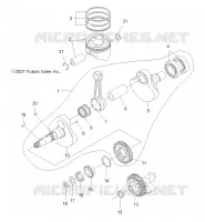 MOTEUR, VILEBREQUIN AND PISTON