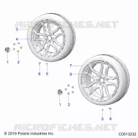 ROUES, FRONT AND REAR (SL MODELS)