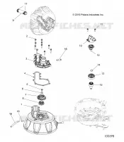 ENGINE, COOLING SYSTEM AND POMPE A EAU