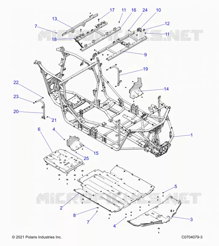 CHASSIS, MAIN FRAME AND SKID PLATES