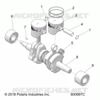 ENGINE, PISTON AND VILEBREQUIN