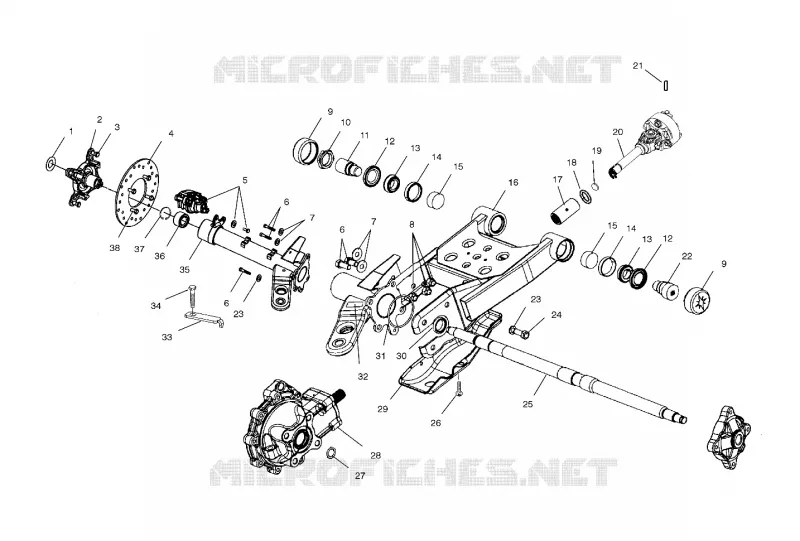 BRAS OSCILLANT/REAR SUPPORT PONT