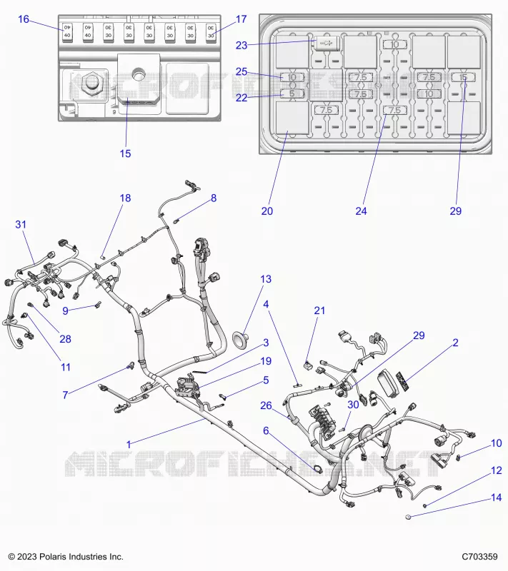 ELECTRICITE, WIRE HARNESS, CHASSIS