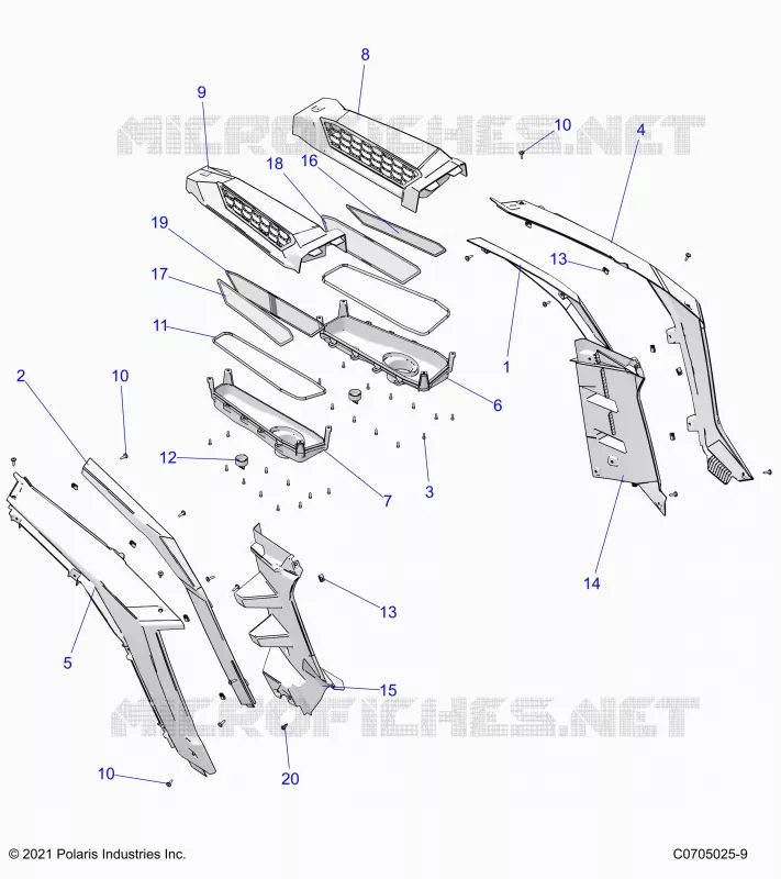 CARROSSERIE ARRIERE FENDERS AND BEZELS- Z24NMF99AR/AM/BR/BM (C0705025-9)