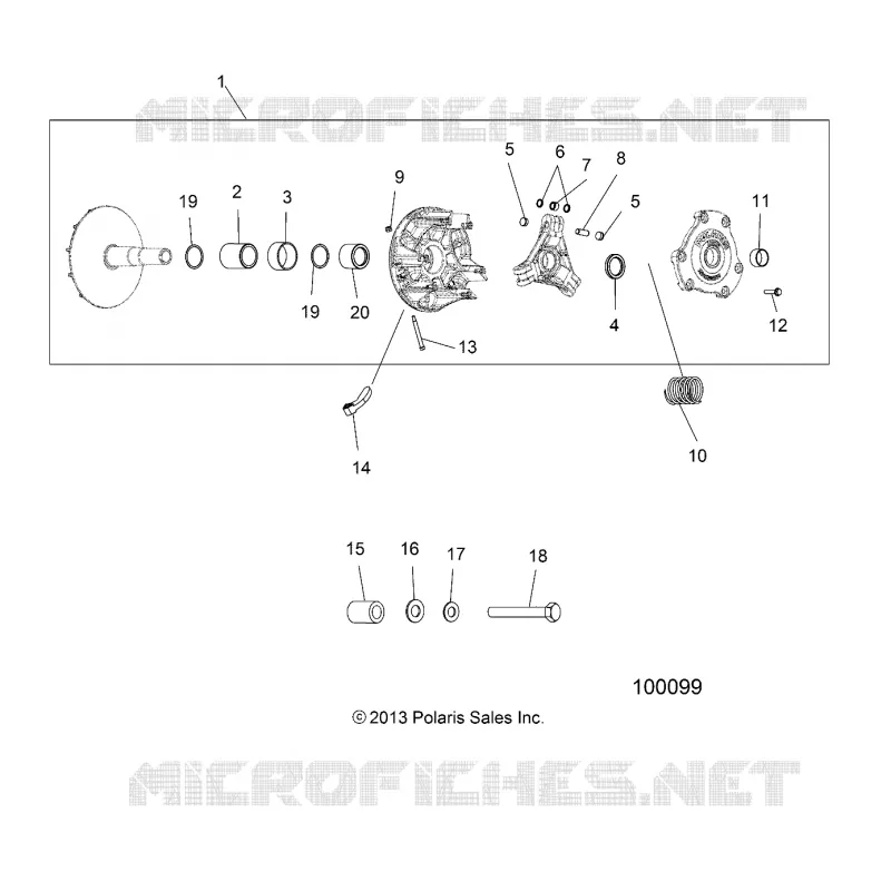 SYSTEME DE TRANSMISSION, EBS PRIMARY CLUTCH