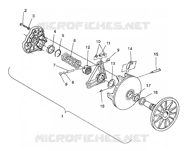 EMBRAYAGE DE TRANSMISSION ASSEMBLY XLT/0930767,XLT SP/0930667    XLT SKS/0930567 (4923012301026A)