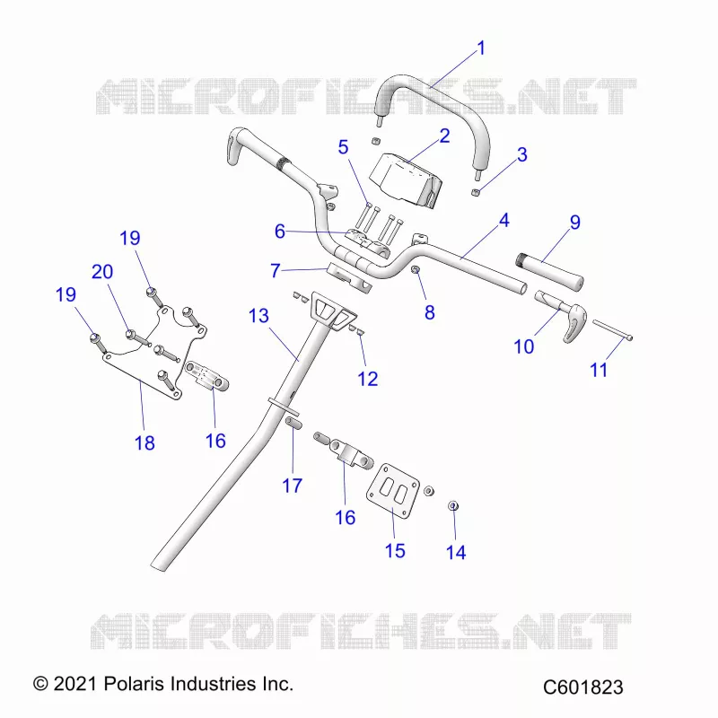 STEERING, HANDLEBAR, COLONNE DE DIRECTION