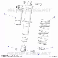 SUSPENSION, AMORTISSEUR AVANT