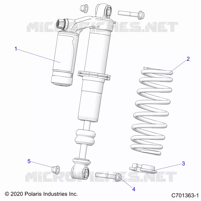 SUSPENSION, AMORTISSEUR AVANT
