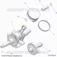 ENGINE, VILEBREQUIN, PISTON AND BALANCE SHAFT